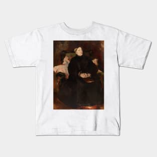 Portrait of a Lady by Adolphe Monticelli Kids T-Shirt